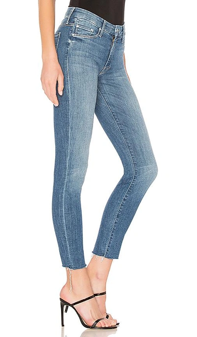 Shop Mother Looker Ankle Fray Jean In Blue