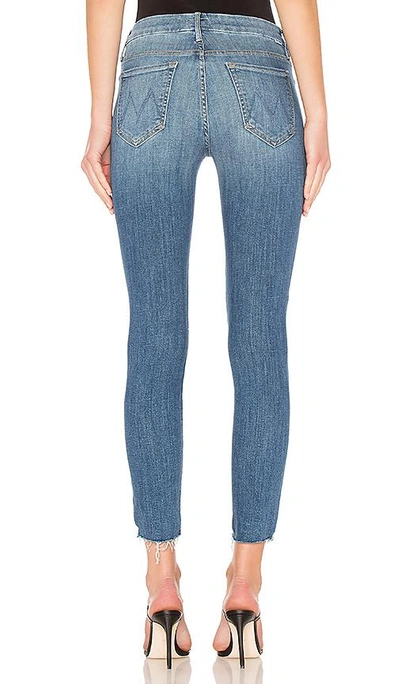 Shop Mother Looker Ankle Fray Jean In Blue