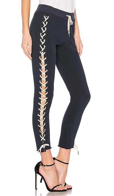 Shop Pam & Gela Lace Up Pant In Navy
