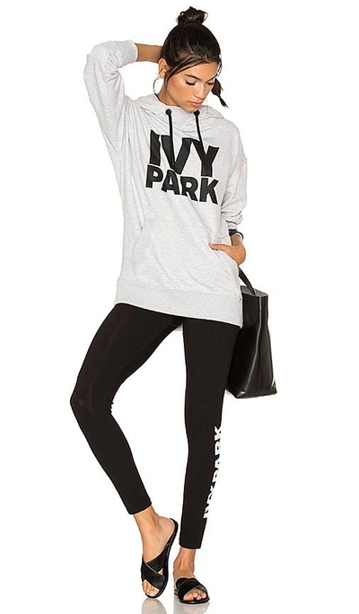 Shop Ivy Park Hooded Sweatshirt In Gray