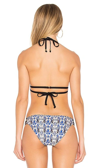 Shop Ella Moss Tribal Romance Triangle Bikini Top In Blue