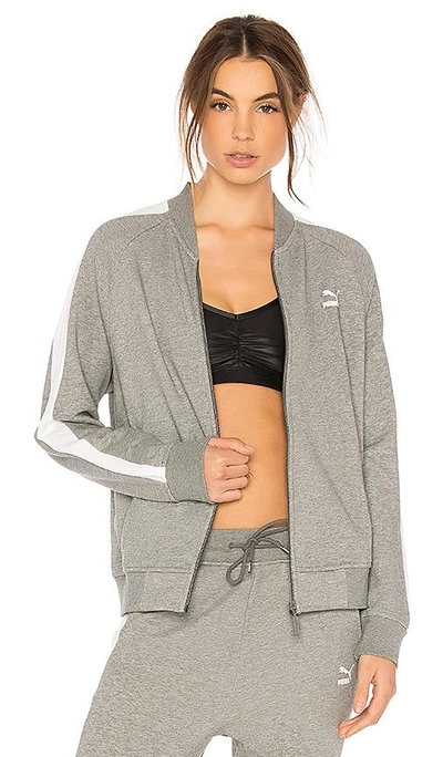 Shop Puma Classic Logo Jacket In Gray