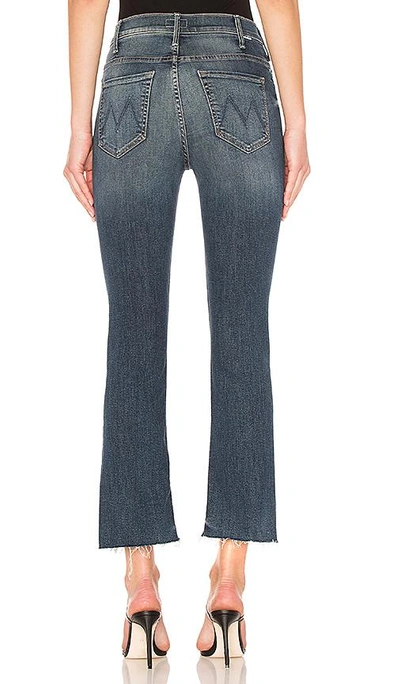 Mother The Hustler Fray Ankle Bootcut Jeans In Denim Medium