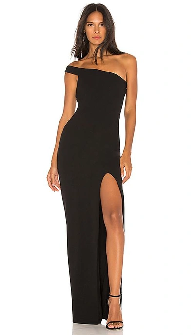 Nookie Mila One-shoulder Gown In Black