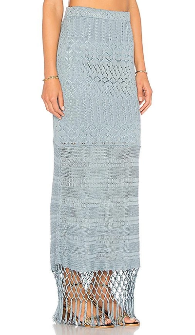 Shop House Of Harlow 1960 X Revolve Sandra Skirt In Dusty Blue