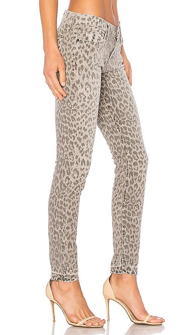 Shop Current Elliott The Stiletto Skinny In Grey Leopard With Released Hem