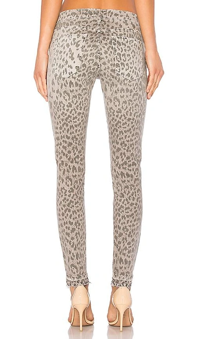 Shop Current Elliott The Stiletto Skinny In Grey Leopard With Released Hem