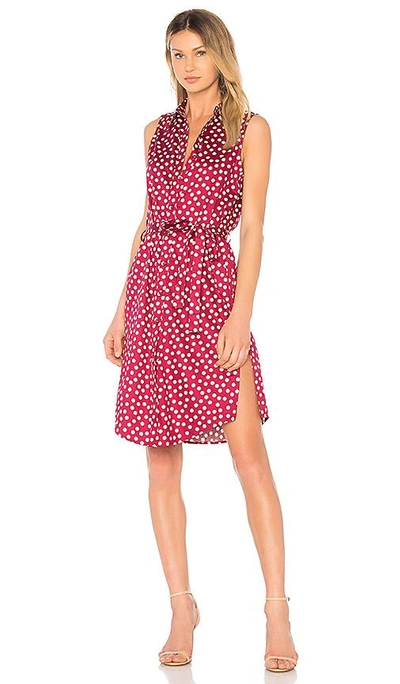 Shop L'academie The Sleeveless Midi Dress In Red Dot