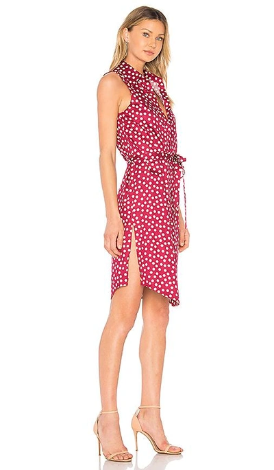 Shop L'academie The Sleeveless Midi Dress In Red Dot