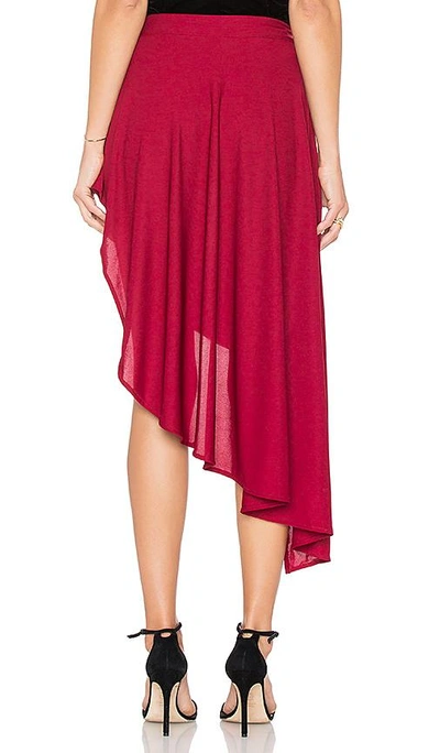 Shop H:ours Louis Cascade Skirt In Burgundy