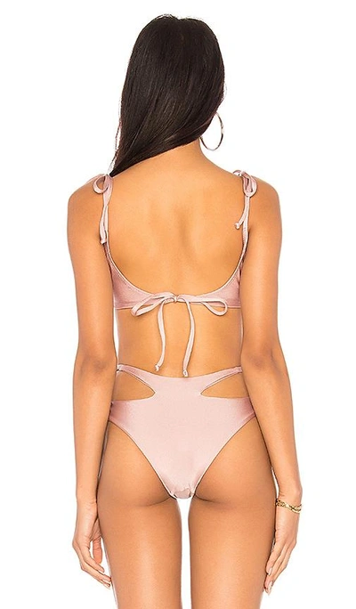 Shop Midsommar Swim Crescent Bikini Top In Blush