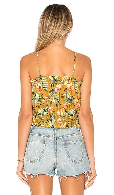 Shop Sincerely Jules Palm Crop Top In Green