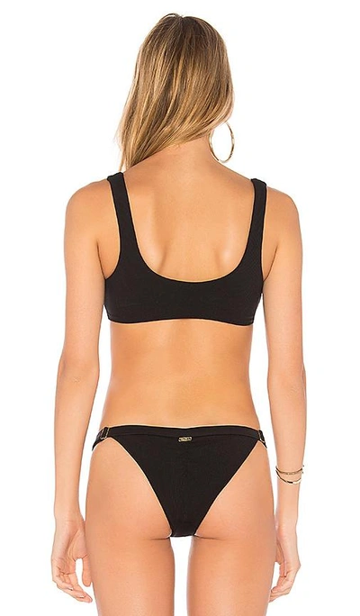 Shop Beach Bunny Rib Tide Bikini Top In Black