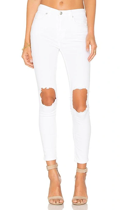 Shop Free People Jean Busted Skinny In White