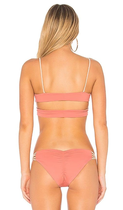 Shop Koa Sunrise Reversible Bikini Top In Pink