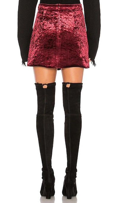 Shop Blanknyc Velvet Mini Skirt In Red