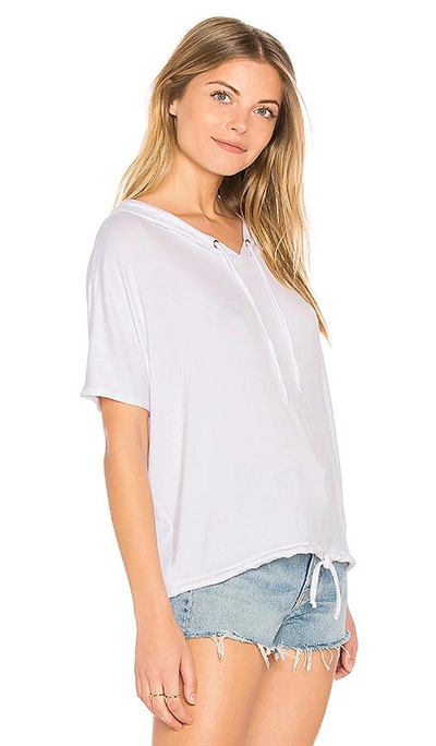 Shop Chaser Oversized Drawstring Waist Hoodie Tee In White