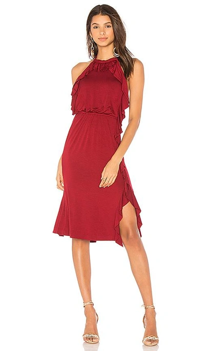 Shop Ella Moss Halter Dress In Red