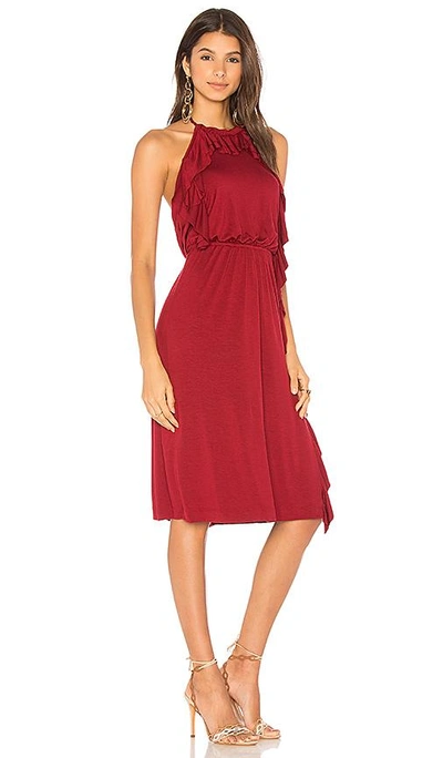 Shop Ella Moss Halter Dress In Red