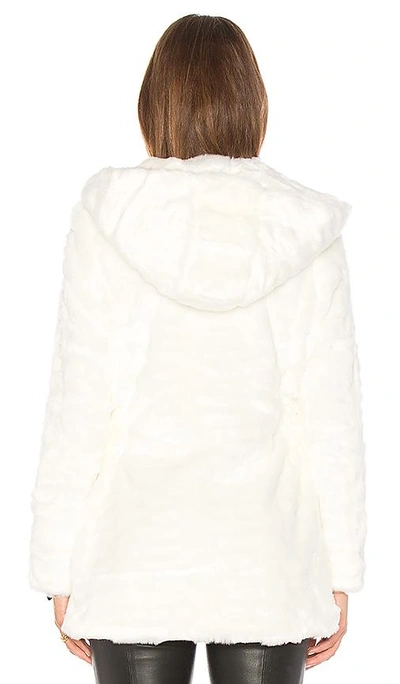 Shop Etienne Marcel Indigo Faux Fur Coat In White