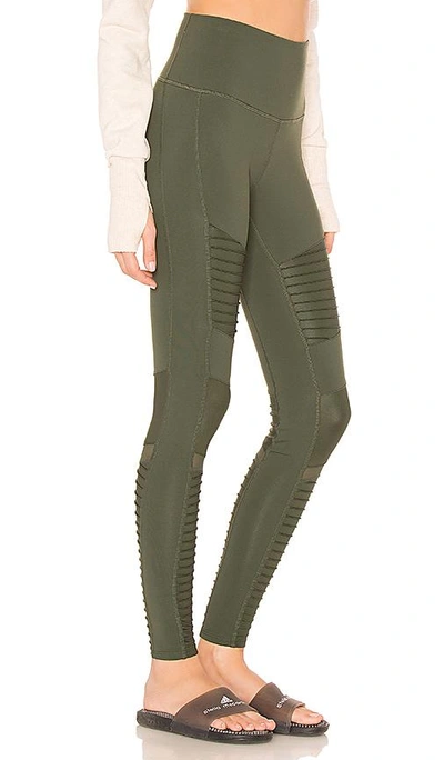 Shop Alo Yoga Moto Legging In Hunter