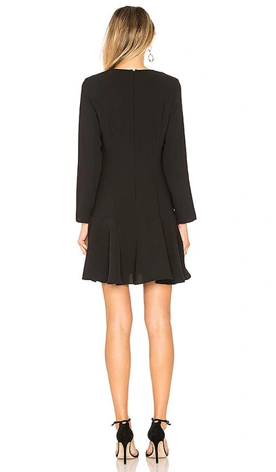 Shop Amanda Uprichard X Revolve Long Sleeve Hudson Mini Dress In Black