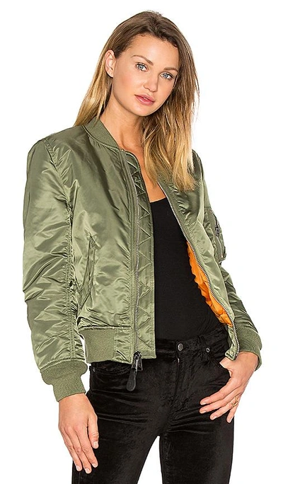 Shop Alpha Industries Ma-1 W Bomber In Sage