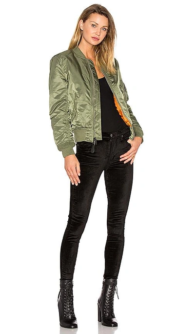 Shop Alpha Industries Ma-1 W Bomber In Sage