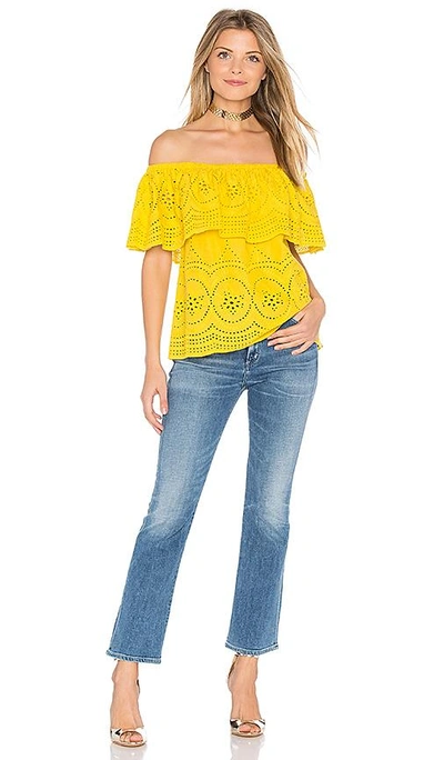 Shop Cupcakes And Cashmere Davy Top In Yellow