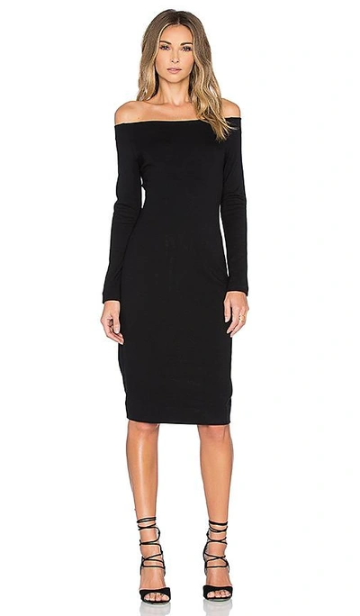 Shop L Agence Daphne Off Shoulder Dress In Black