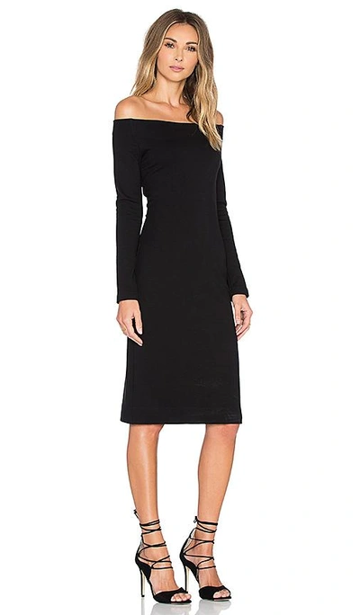 Shop L Agence Daphne Off Shoulder Dress In Black
