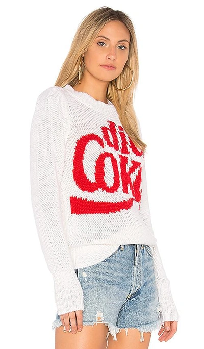 Shop Wildfox Diet Coke Pullover Sweater In White