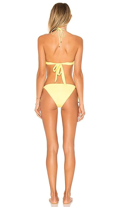 Shop Chio Triangle Bikini Set In Yellow