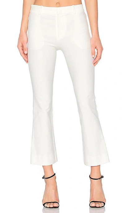 Shop Derek Lam 10 Crosby Cropped Flare Trouser In White