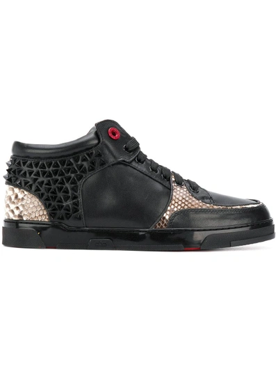 Shop Royaums Spiked Detail Sneakers - Black