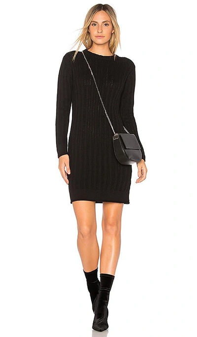 Shop Callahan Stripe Crewneck Sweater Dress In Black