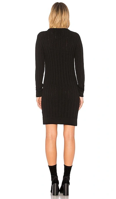 Shop Callahan Stripe Crewneck Sweater Dress In Black