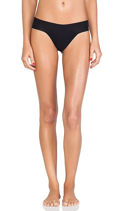 Shop Hanky Panky Bare 'eve' Thong In Black