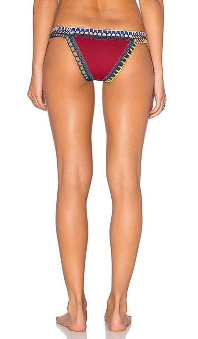 Shop Kiini Soley Bikini Bottom In Red & Multi
