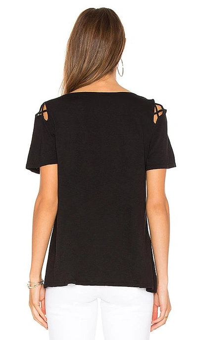 Shop Michael Stars Scoop Tee In Black