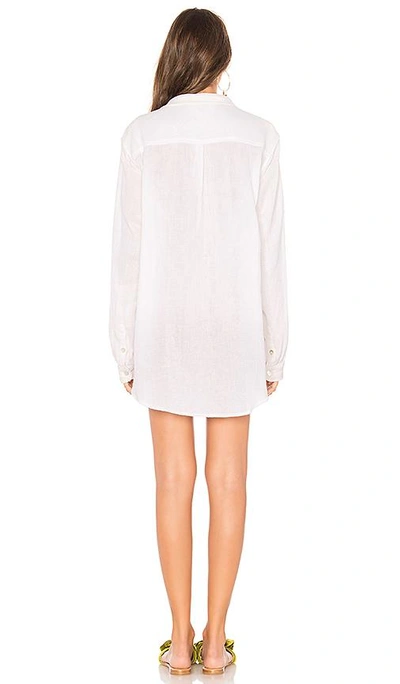 Shop Acacia Swimwear Milos Shirt Dress In White