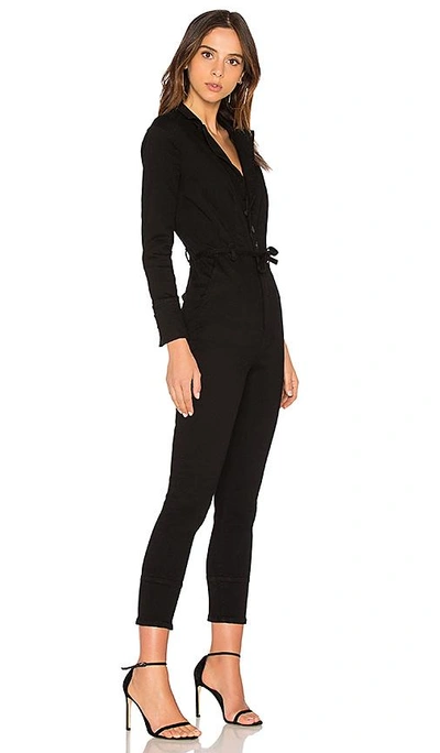 Shop Free People Take Me Out Fitted Jumpsuit In Black.