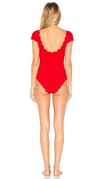 Shop Marysia Scalloped Mexico One Piece In Red
