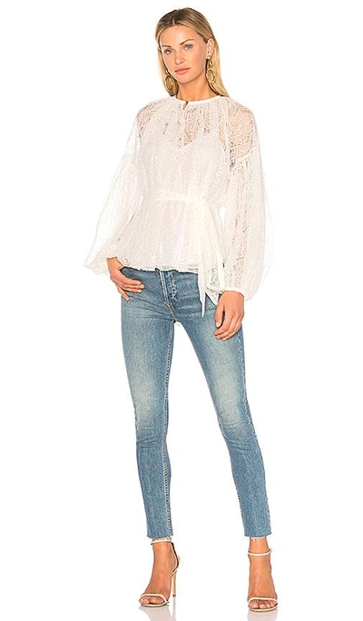 Shop Lover Plume Lace Blouse In Ivory