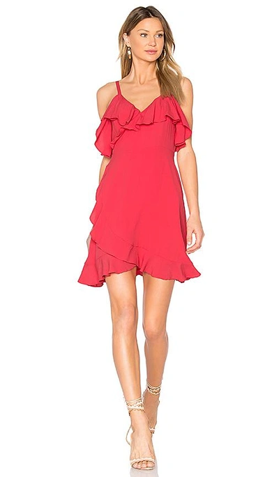 Shop Cupcakes And Cashmere Morena Dress In Hot Coral