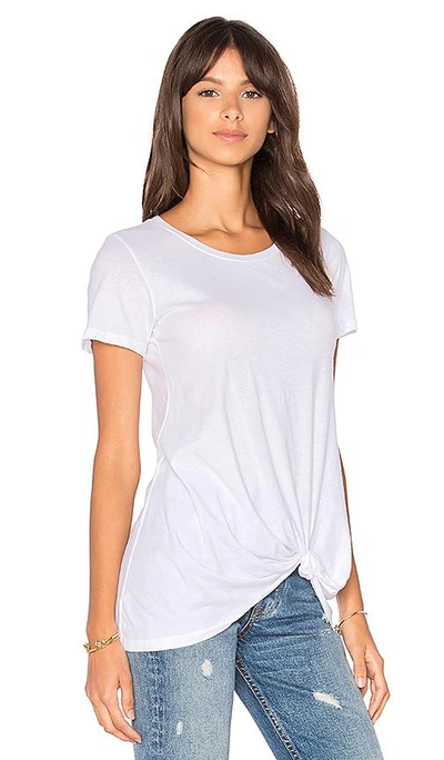 Shop Bobi Light Weight Jersey Twist Tee In White