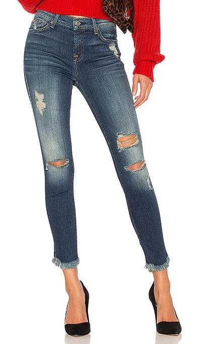Shop 7 For All Mankind Ankle Skinny With Destroy & Scallop Hem In Liberty