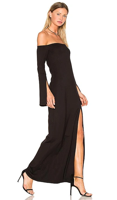 Alexis Katana Off-the-shoulder Slit Maxi Dress, Black | ModeSens