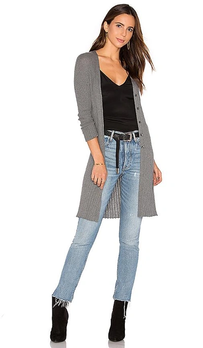 Shop Helfrich Teddy Cardigan In Gray