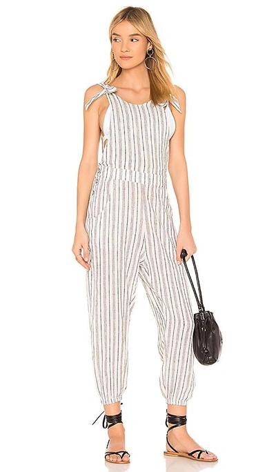 Shop Agua Bendita Cleo Jumpsuit In Mist